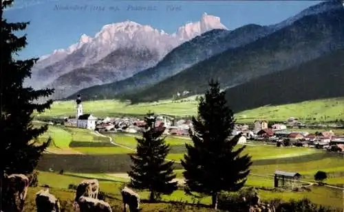 Ak Villabassa Niederdorf im Pustertal Südtirol, Gesamtansicht