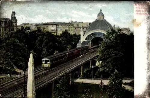 Ak Berlin Schöneberg, Nollendorfplatz mit Hochbahn, U Bahn