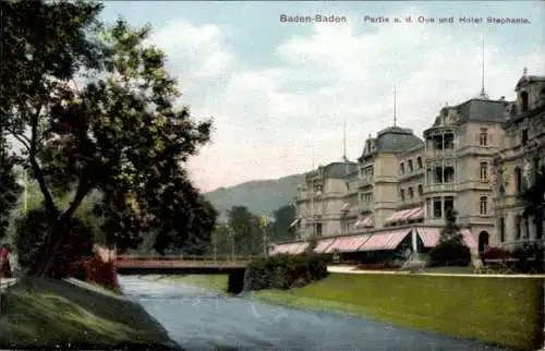 Ak Baden Baden am Schwarzwald, Oos, Hotel Stephanie