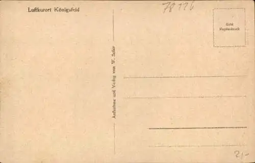 Ak Königsfeld im Schwarzwald, Teilansicht