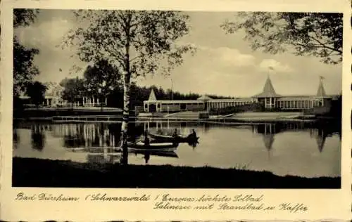 Ak Bad Dürrheim im Schwarzwald, Salinesee, Strandbad, Kaffee