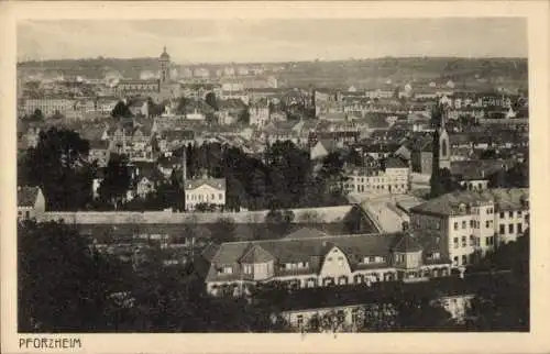 Ak Pforzheim im Schwarzwald, Teilpanorama der Stadt