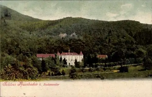 Ak Hausbaden Badenweiler im Kreis Breisgau Hochschwarzwald, Schloss, Panorama