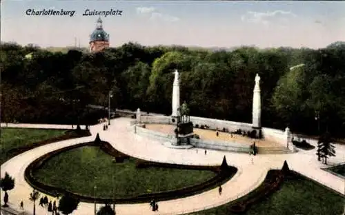 Ak Berlin Charlottenburg, Luisenplatz, Kaiser Friedrich Denkmal