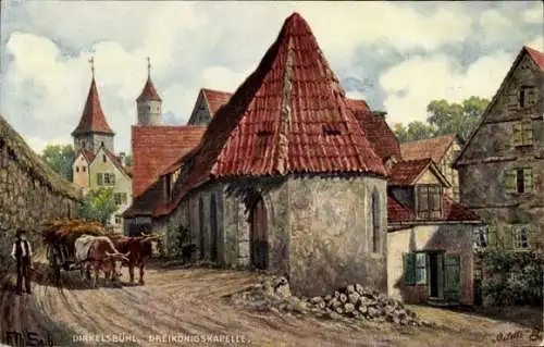 Künstler Ak Seib, F. T., Dinkelbsühl, Dreikönigskapelle, Ochsenkarren, Tuck 785