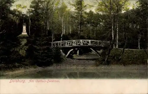 Ak Duisburg im Ruhrgebiet, Curtius-Denkmal