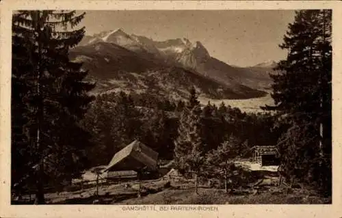 Ak Garmisch Partenkirchen in Oberbayern, Gamshüttl, Panorama