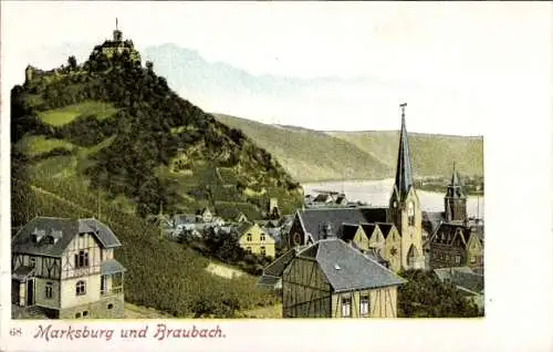 Ak Braubach am Rhein, Marksburg