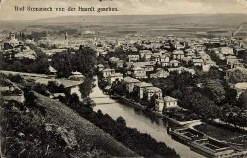 Ak Bad Kreuznach, Blick auf die Stadt von der Haardt aus