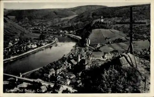 Ak Cochem an der Mosel, Gesamtansicht mit Sehl und Cond