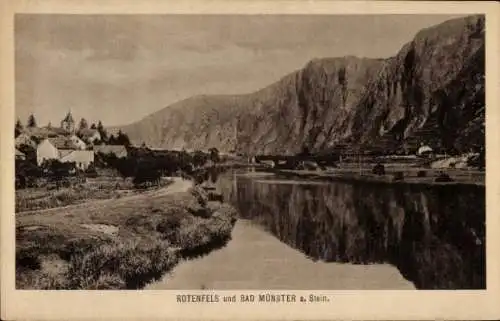 Ak Bad Münster am Stein Ebernburg, Rotenfels, Gesamtansicht