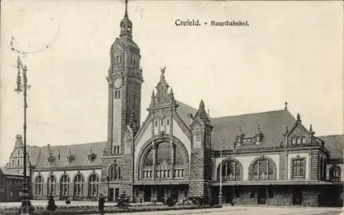 Ak Krefeld am Niederrhein, Hauptbahnhof