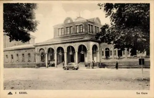 Ak Kehl am Rhein, Bahnhof