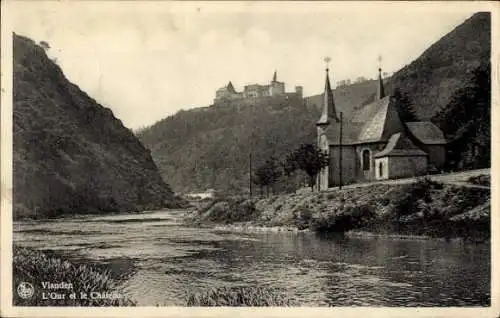 Ak Vianden Luxemburg, L'Our et le Chateau