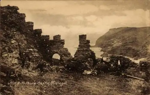 Ak Tintagel Cornwall England, Tintagel Castle, König Arthurs Schloss