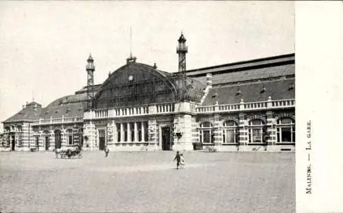 Ak Mechelen Mecheln Malines Flandern Antwerpen, Bahnhof