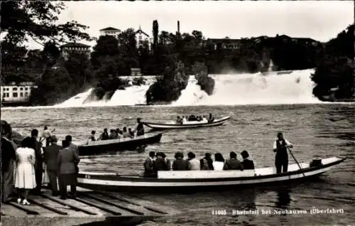 Ak Neuhausen am Rheinfall Kanton Schaffhausen, Hotel Restaurant Schlösschen Wörth, Rheinfall