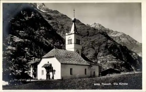 Ak Täsch Kanton Wallis, Kirche