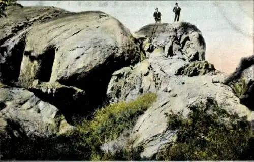 Ak Namibia, Deutsch Südwestafrika, Felspartie im Tale des Swakopflusses