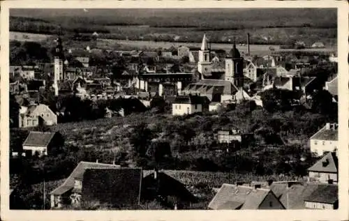 Ak Zielona Góra Grünberg Schlesien, Blick über die Stadt, Kirchen