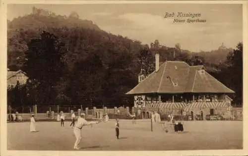 Ak Bad Kissingen Unterfranken Bayern, Neues Sporthaus, Tennisplatz