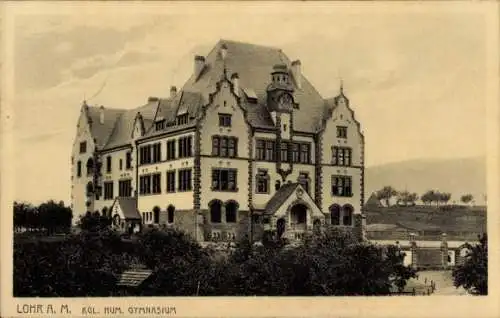 Ak Lohr am Main Unterfranken, Gymnasium