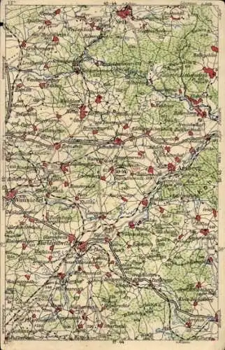 Landkarten Ak Wunsiedel im Fichtelgebirge Oberfranken, Umgebung, Arzberg