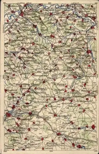 Landkarten Ak Lichtenfels am Main Oberfranken, Scheßlitz in Oberfranken, Umgebung