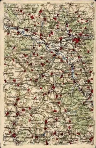 Landkarten Ak Kulmbach in Oberfranken, Umgebung