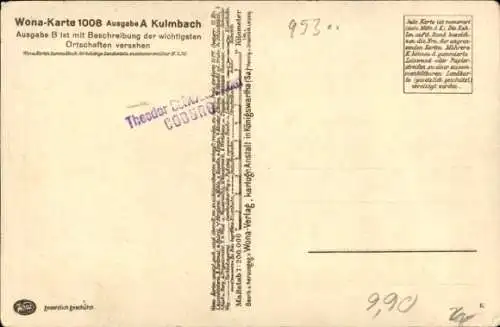 Landkarten Ak Kulmbach in Oberfranken, Umgebung