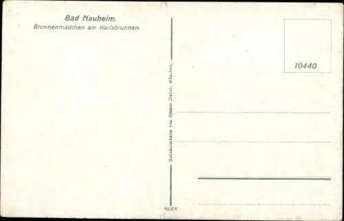 Ak Bad Nauheim, Brunnenmädchen am Karlsbrunnen, Pavillon