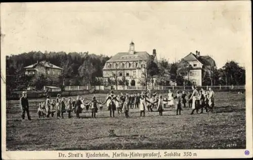 Ak Hartha Hintergersdorf Tharandt im Erzgebirge, Dr. Streit's Kinderheim