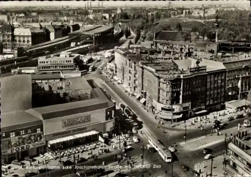 Ak Berlin Charlottenburg, Kurfürstendamm, Ecke Joachimsthaler Straße, Bahnhof Zoo