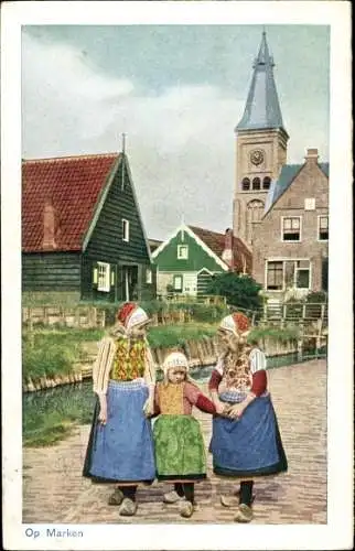 Ak Marken Nordholland, Kinder, Trachten