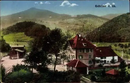 Ak Eschelmer Haut Rhin, Blick auf den Ort