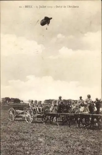 Ak Metz Moselle, 14. Juli 1919, Defile de l'Artillerie