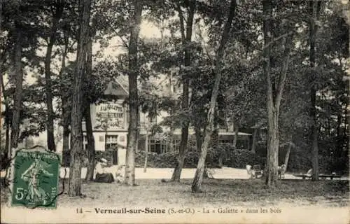 Ak Verneuil-sur-Seine Yvelines, La Galette dans les Bois