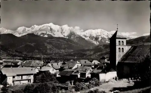 Ak Sallanches Haute Savoie, Kirche, Mont Blanc