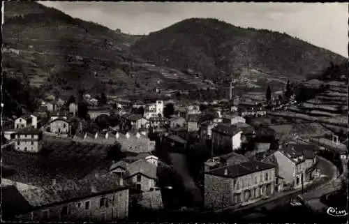 Ak Saint Sauveur de Montagut Ardeche, Gesamtansicht, Route de Pierreville