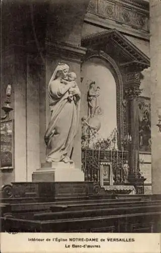 Ak Versailles Yvelines, Interieur de l'Eglise Notre-Dame, Le Banc-d'oeuvres