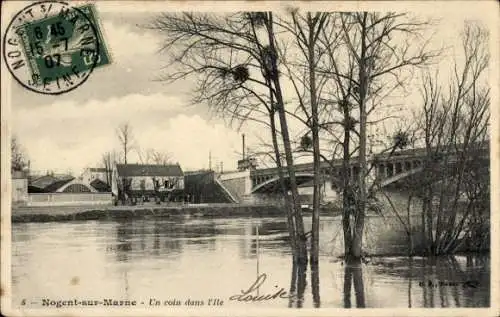 Ak Nogent sur Marne Val de Marne, Un coin dans l'Ile