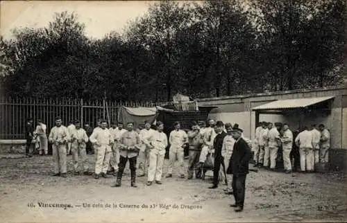 Ak Vincennes Val de Marne, Un coin de la Caserne du 23 Regiment de Dragons