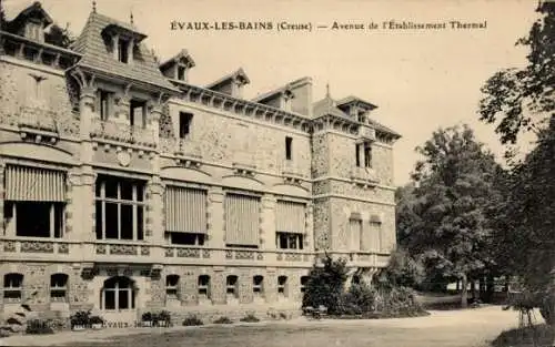 Ak Evaux les Bains Creuse, Avenue de l'Etablissement Thermal