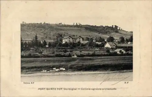 Passepartout Ak Port Sainte Foy Dordogne, Colonie agricole protestante