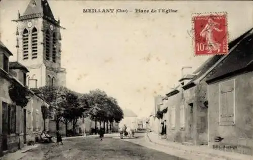 Ak Meillant Cher, Place de l'Eglise