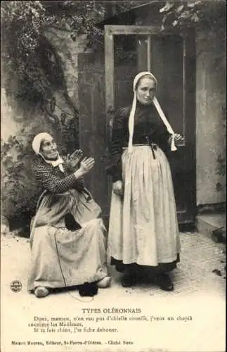 Ak Oléron Charente Maritime, Frauen in französischer Tracht