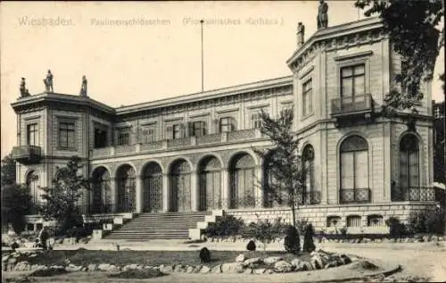 Ak Wiesbaden Hessen, Paulinenschlösschen, Kurhaus