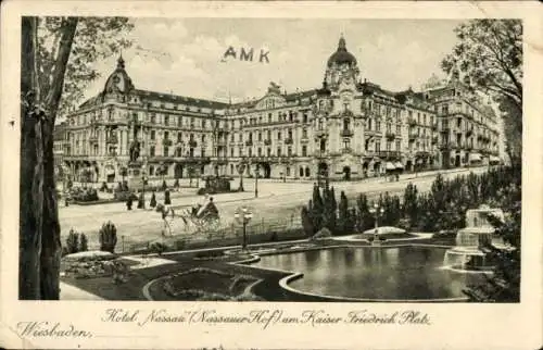 Ak Wiesbaden in Hessen, Hotel Nassau, Nassauer Hof, Kaiser Friedrich-Platz