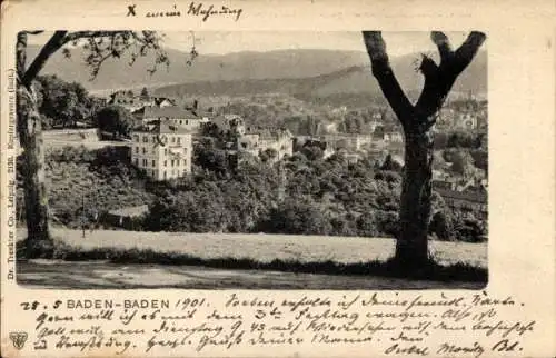 Ak Baden Baden am Schwarzwald, Panorama