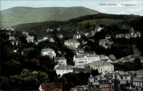 Ak Baden Baden am Schwarzwald, Panorama mit Friesenhöhe